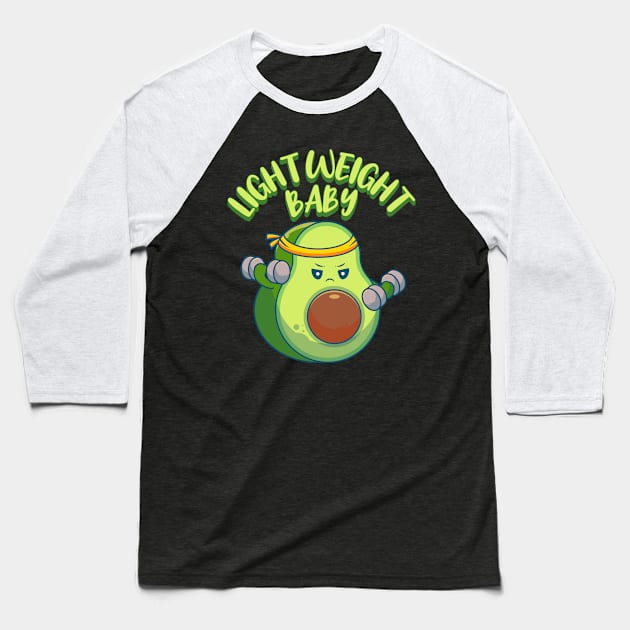 Light Weight Baby Avocado Baseball T-Shirt by Norse Magic